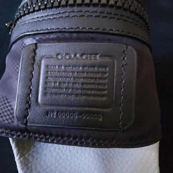 Coach Brand Mens Pool Slide Slippers Signature Pocket Black Gray Size 8 Slides - Picture 9 of 9